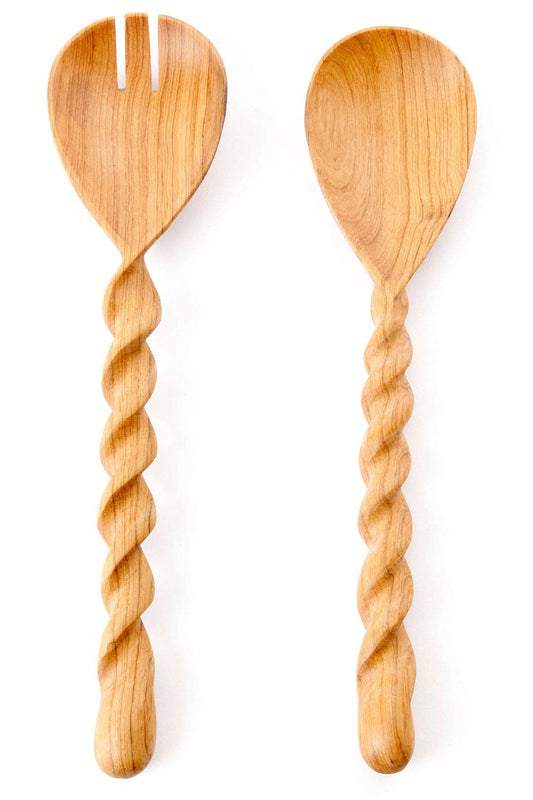 Spiral Salad Server Set