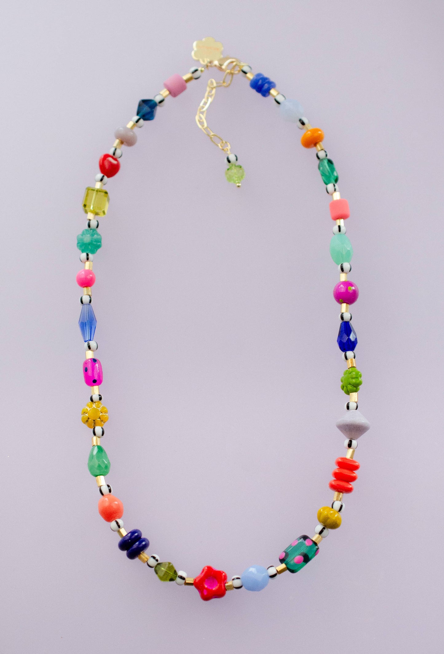 Jill Makes - Colorful Beaded Flower Necklace