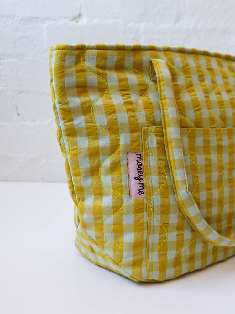 Citrus Seersucker Quilted Bag - Mosey Me