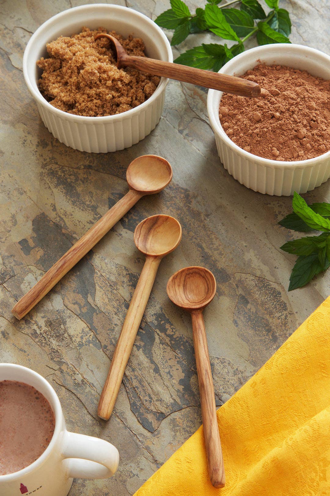 Olive Wood Sugar Spoons
