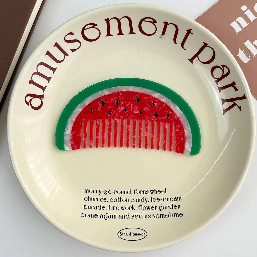 SoapElenGlen - Whimsical Animal Acetate Combs，Vegetable Portable Hair Tools