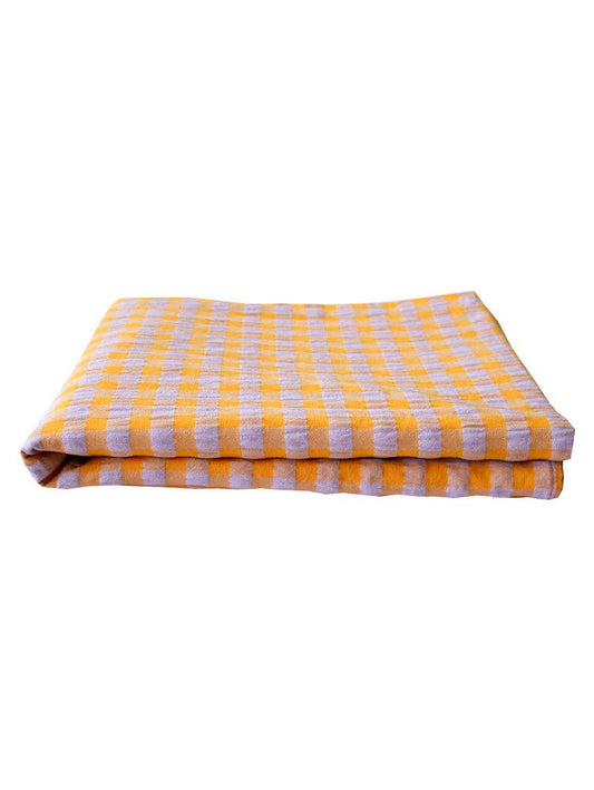 Kumquat Bloom Seersucker Tablecloth - Mosey Me
