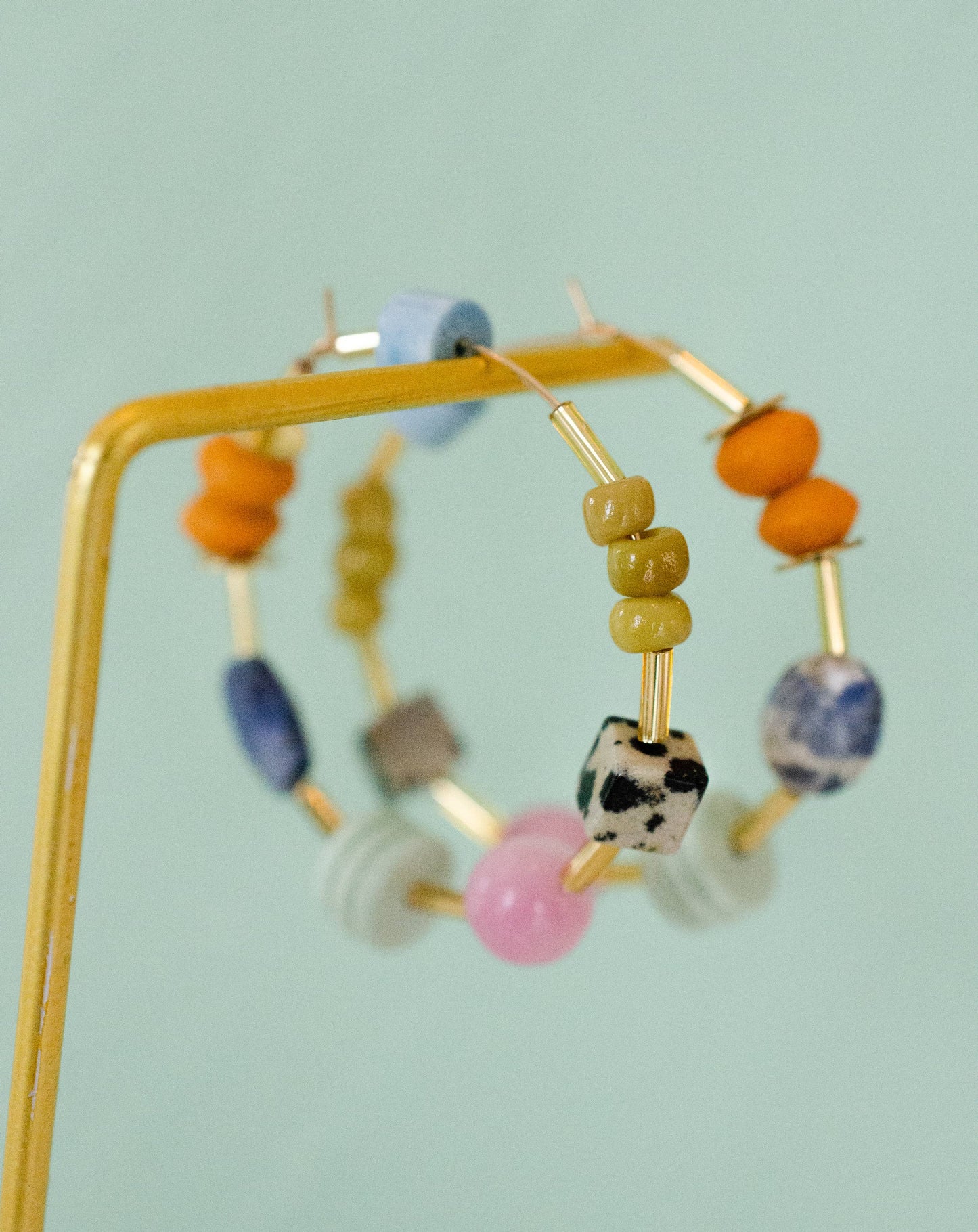 Jill Makes - Colorful Beaded Hoop Earings
