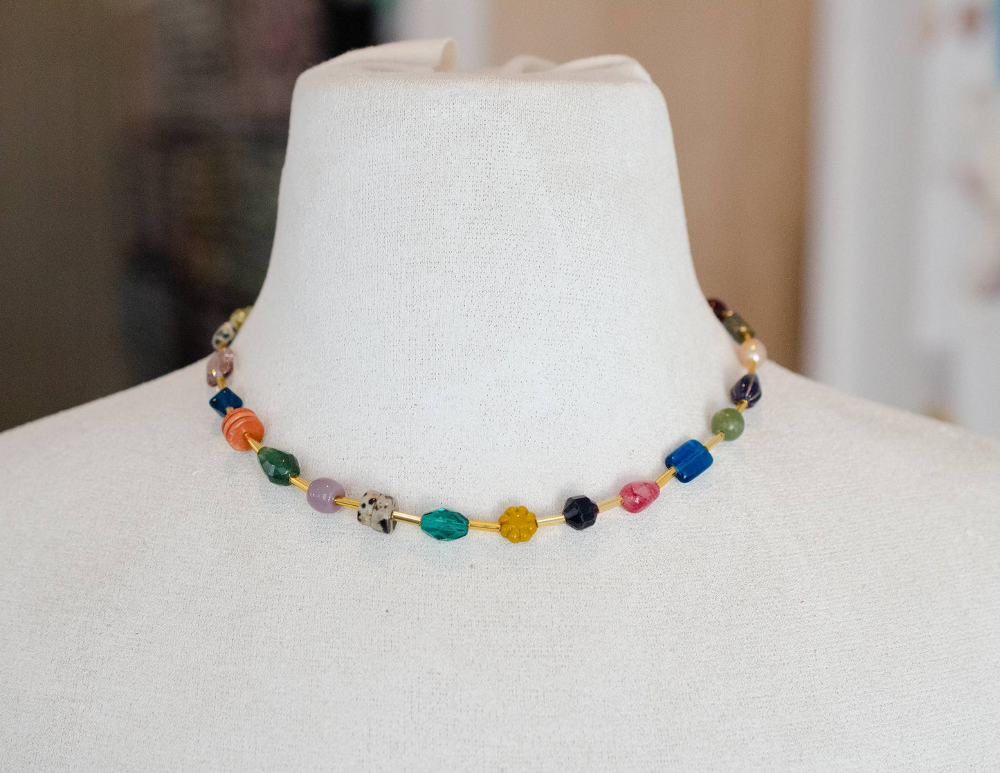 Jill Makes - Jewel Tone Beaded Necklace