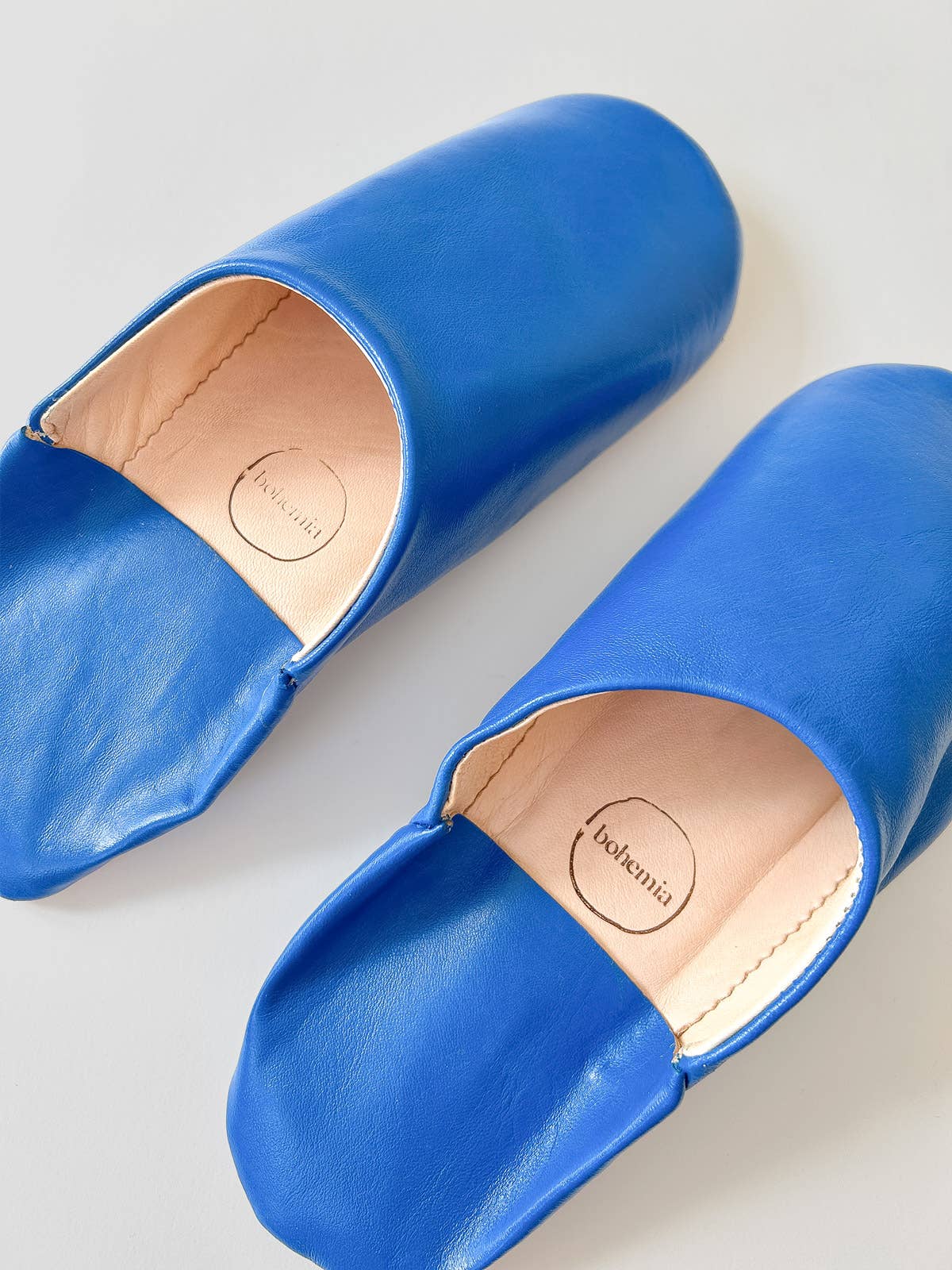 Moroccan Men's Babouche Slippers, Majorelle Blue