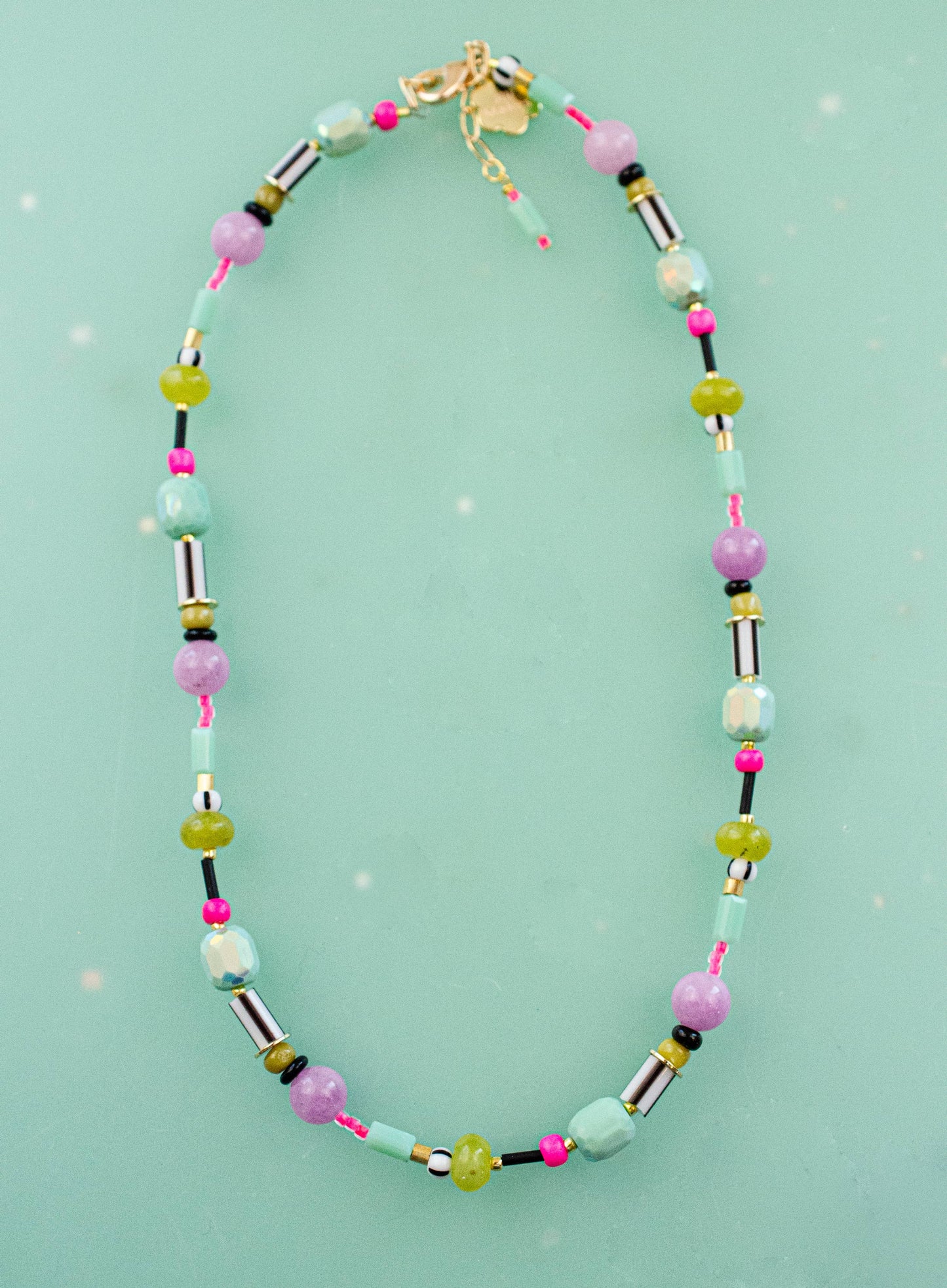 Jill Makes - Neon Beaded Friendship Necklace