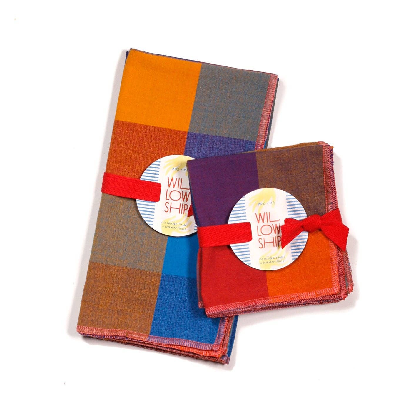 Willow Ship - Berry Patch Small Cloth Cocktail Napkins