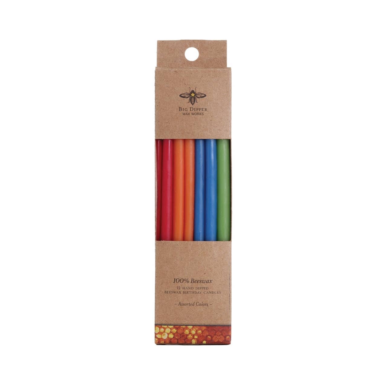 Birthday Candles – 100% Pure Beeswax – 6” Hand-Dipped