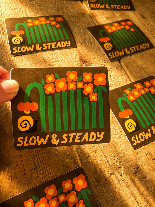 Slow & Steady Snail Sticker