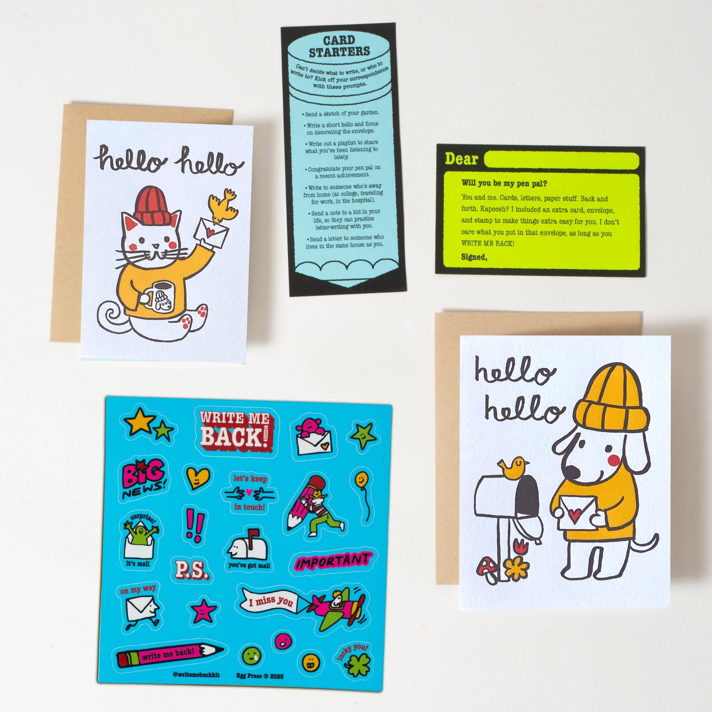 BFF Dog & Cat Write Me Back Pen Pal Kit