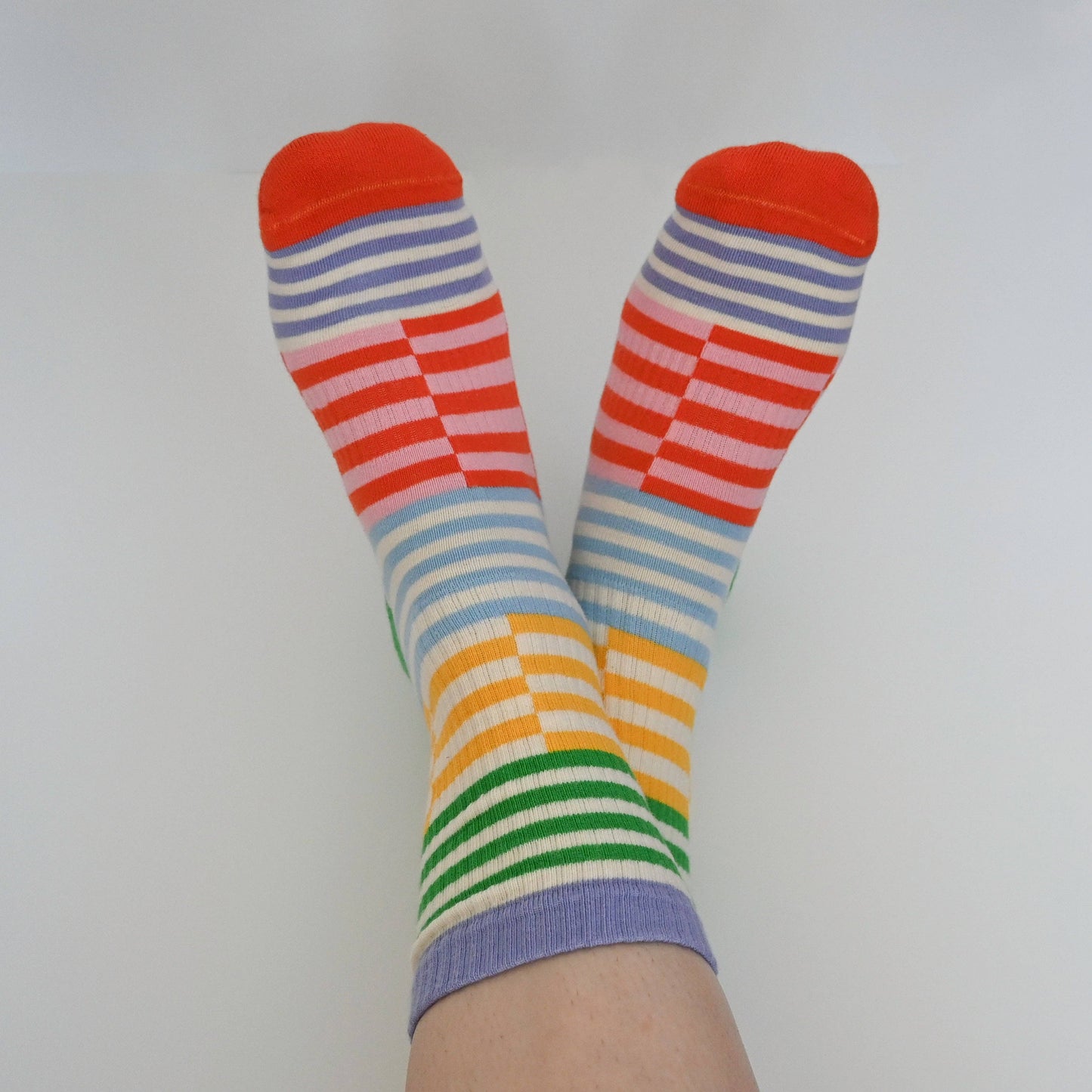 Shape & Color - The Grid Crew Sock