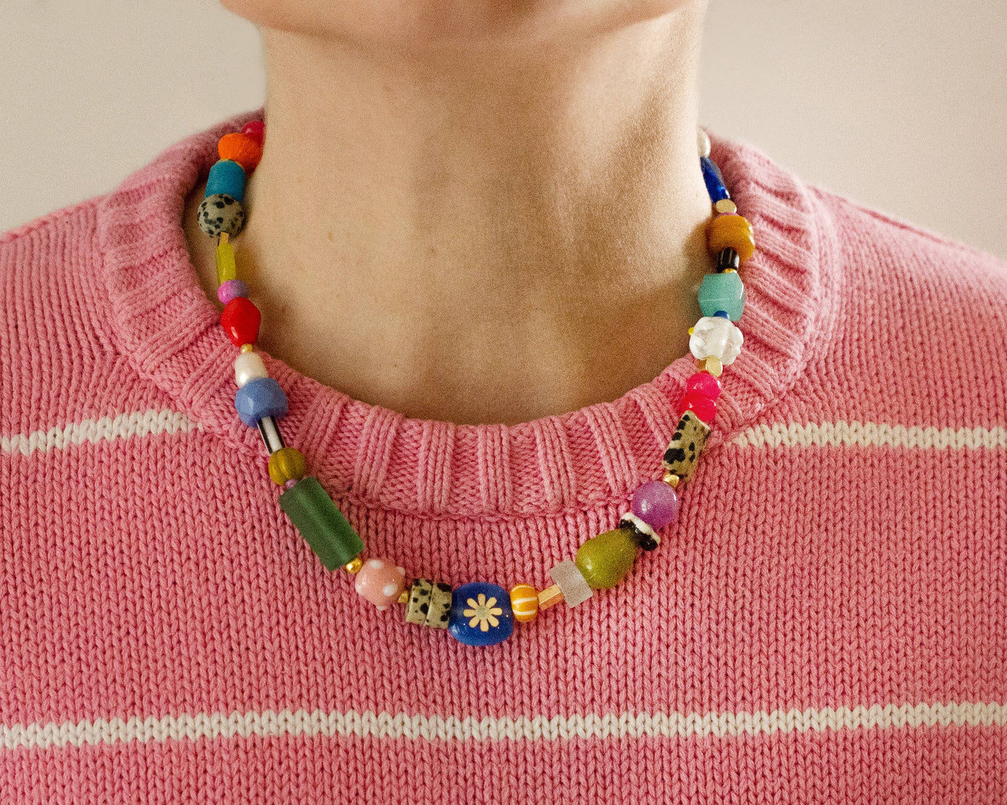 Jill Makes - Bright Colorful Beaded Necklace