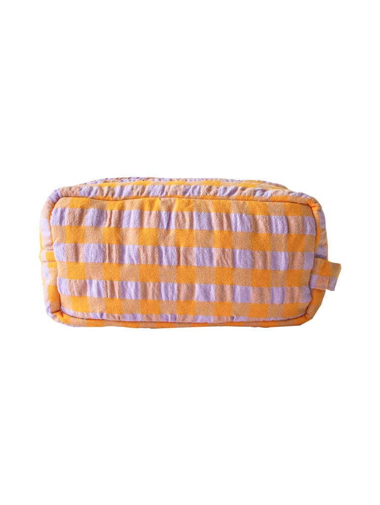 Kumquat Bloom Seersucker Dopp Kit - Mosey Me