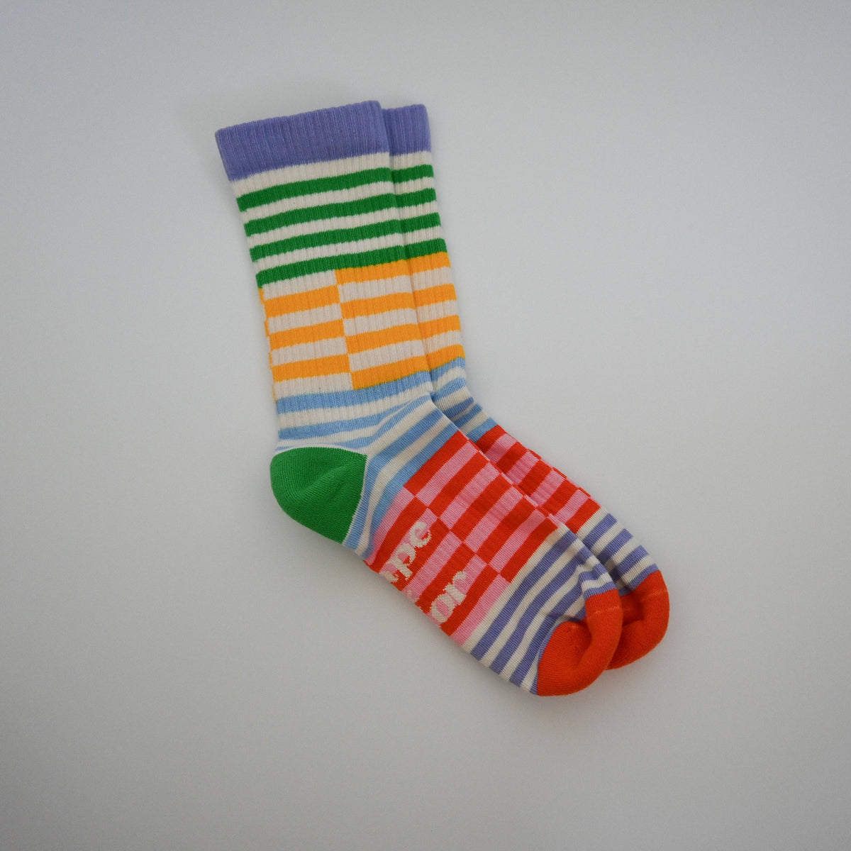 Shape & Color - The Grid Crew Sock