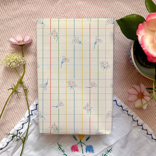 ‘Floral Grid’ Single Sheet Wrapping Paper