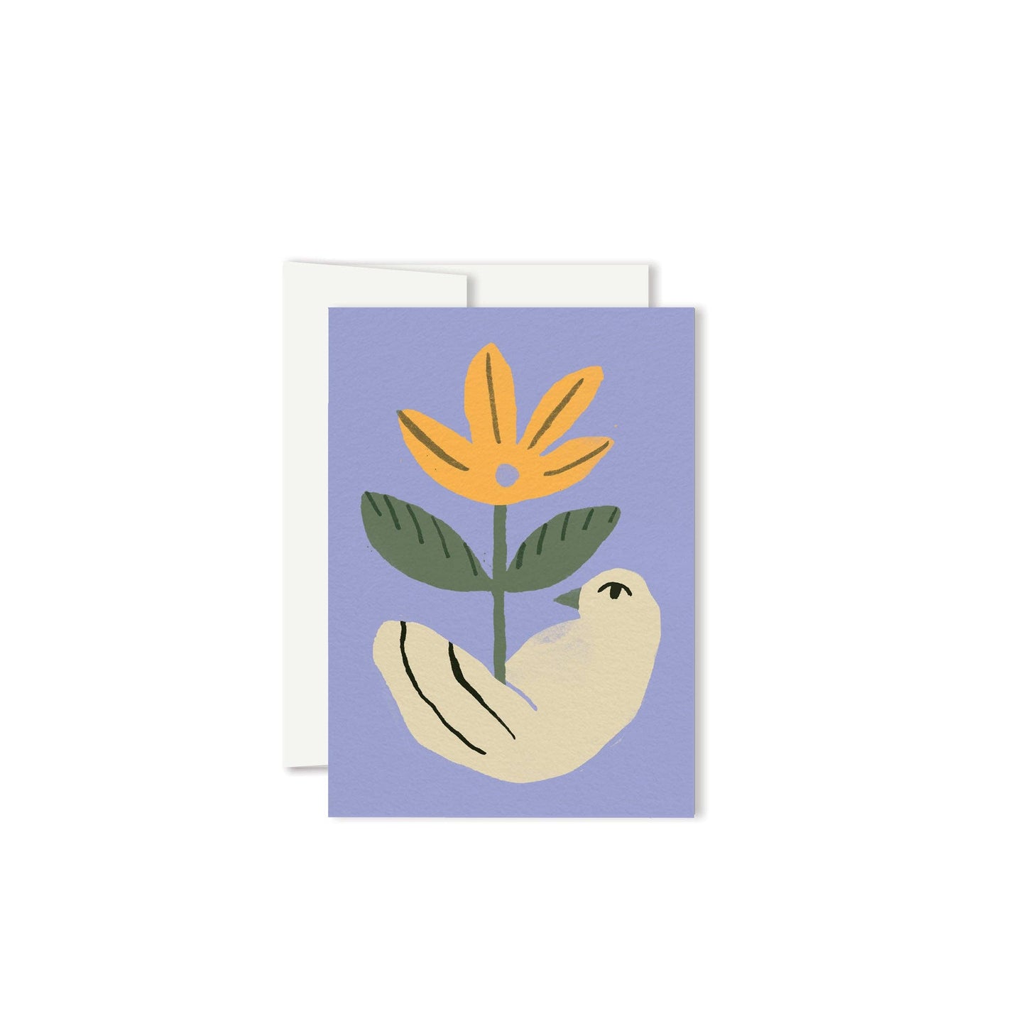 ‘L’oiseau Fleur’ Miniature Greeting Card
