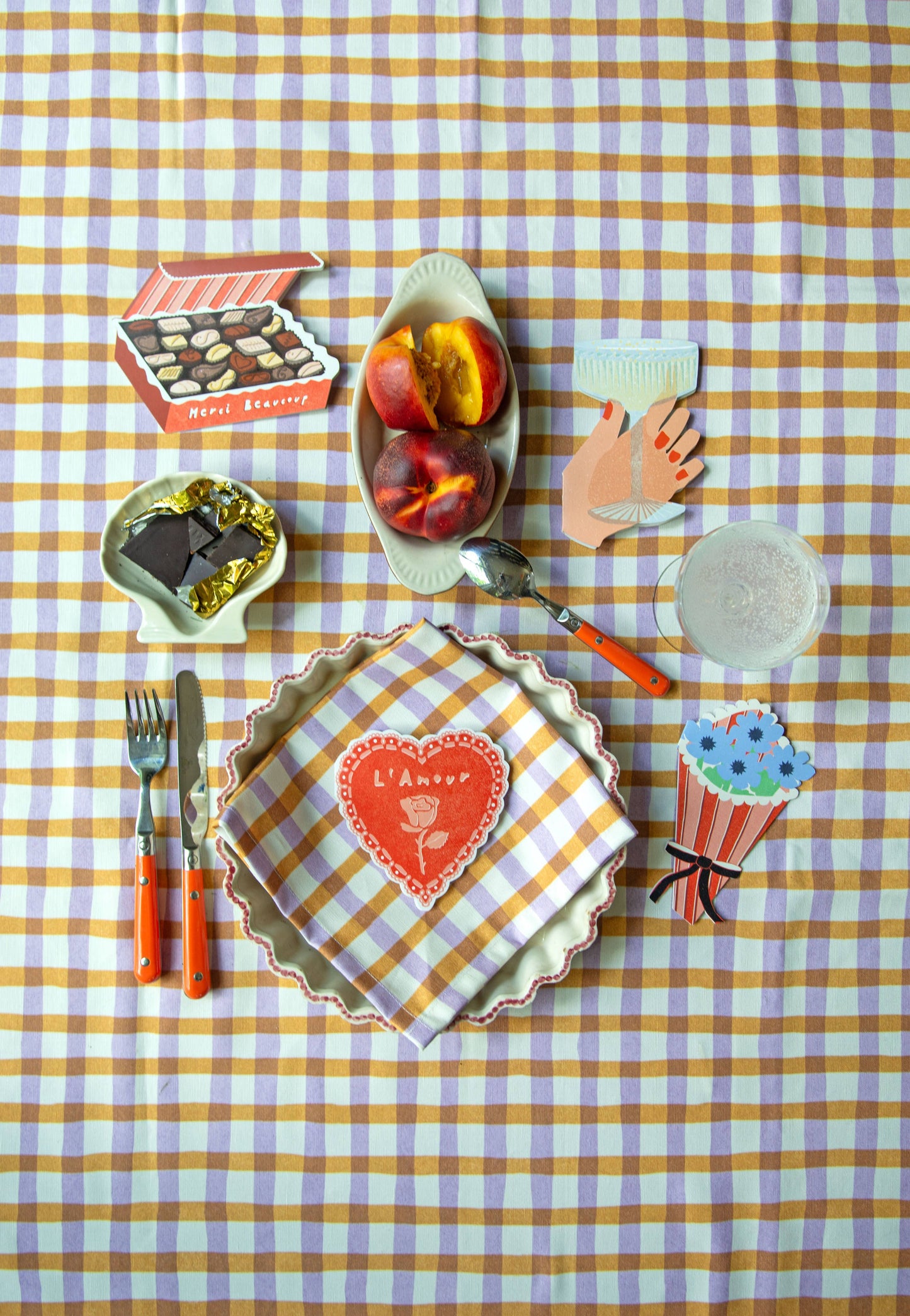 Flower Bouquet Amour Collection - Die Cut Card