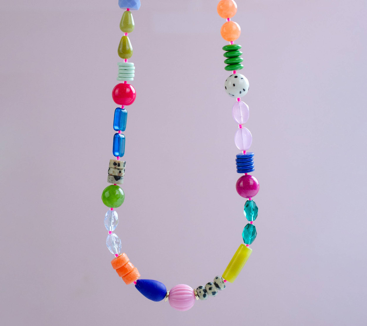 Jill Makes - Handmade Bold Colorful Beaded Statement Necklace