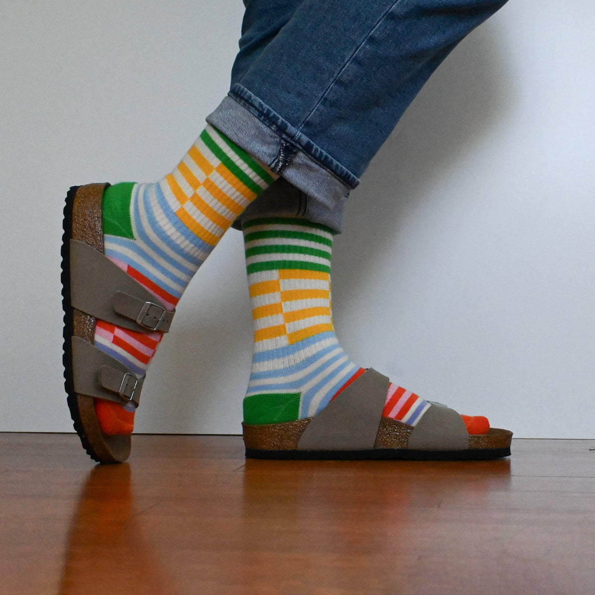 Shape & Color - The Grid Crew Sock