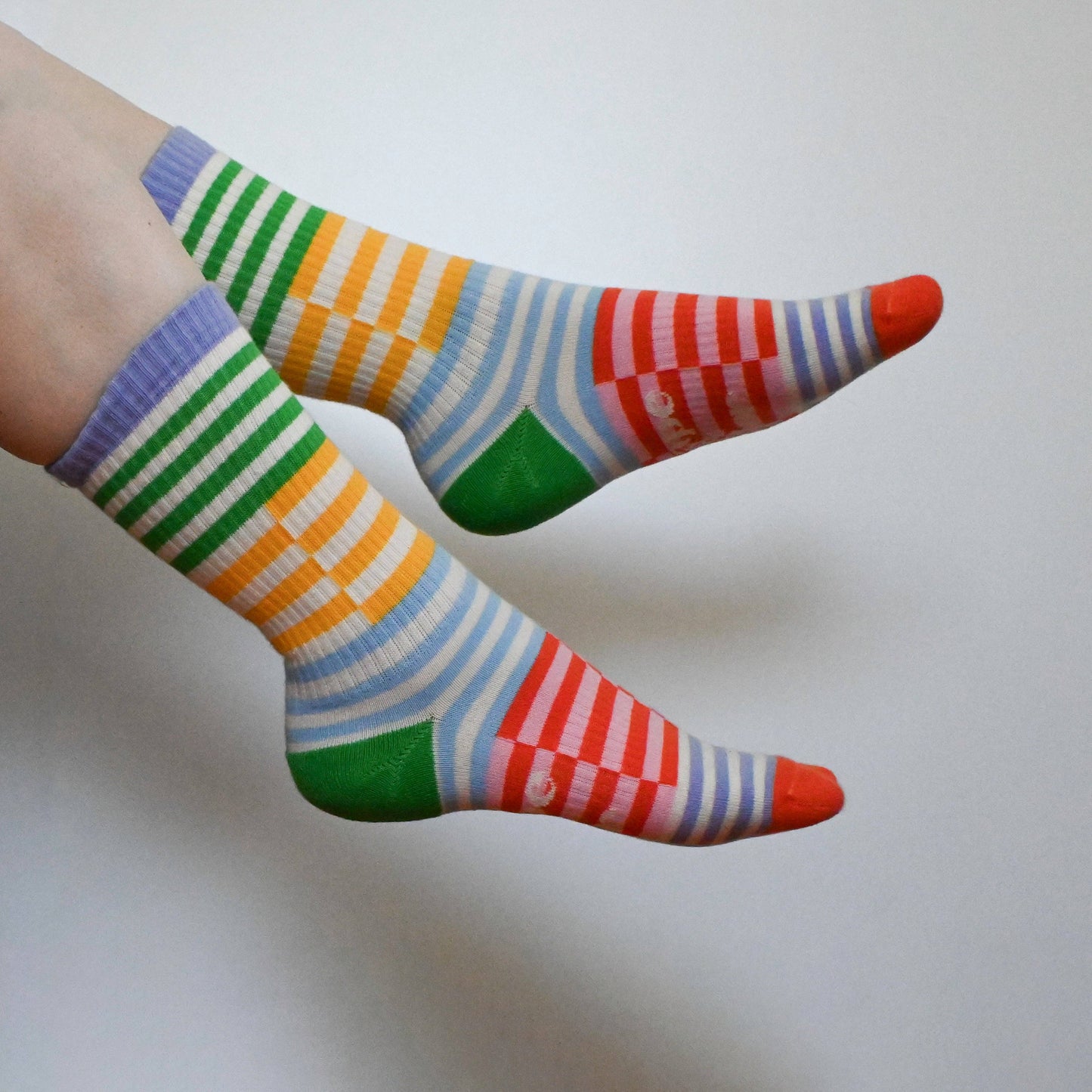 Shape & Color - The Grid Crew Sock