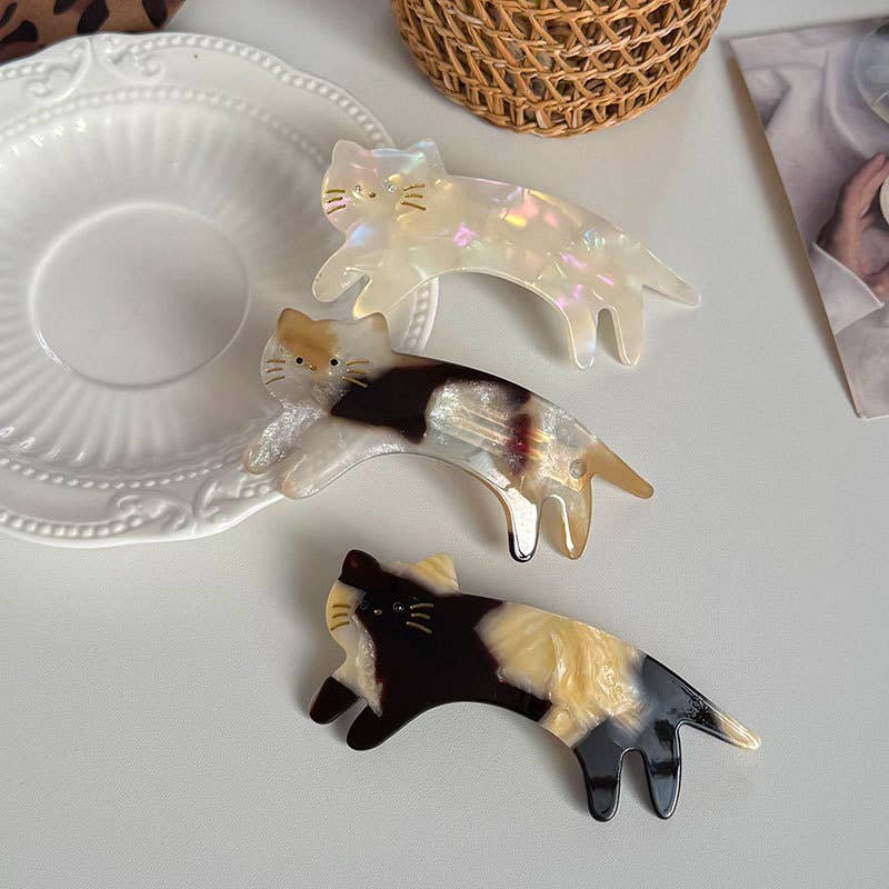 Playful Cat Hair Clips