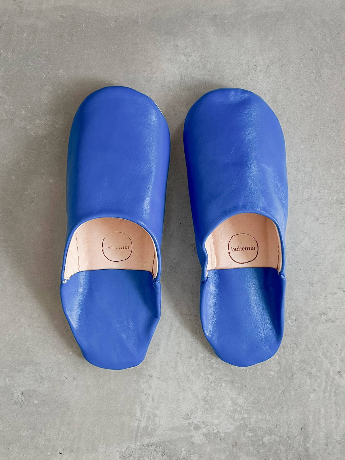 Moroccan Men's Babouche Slippers, Majorelle Blue