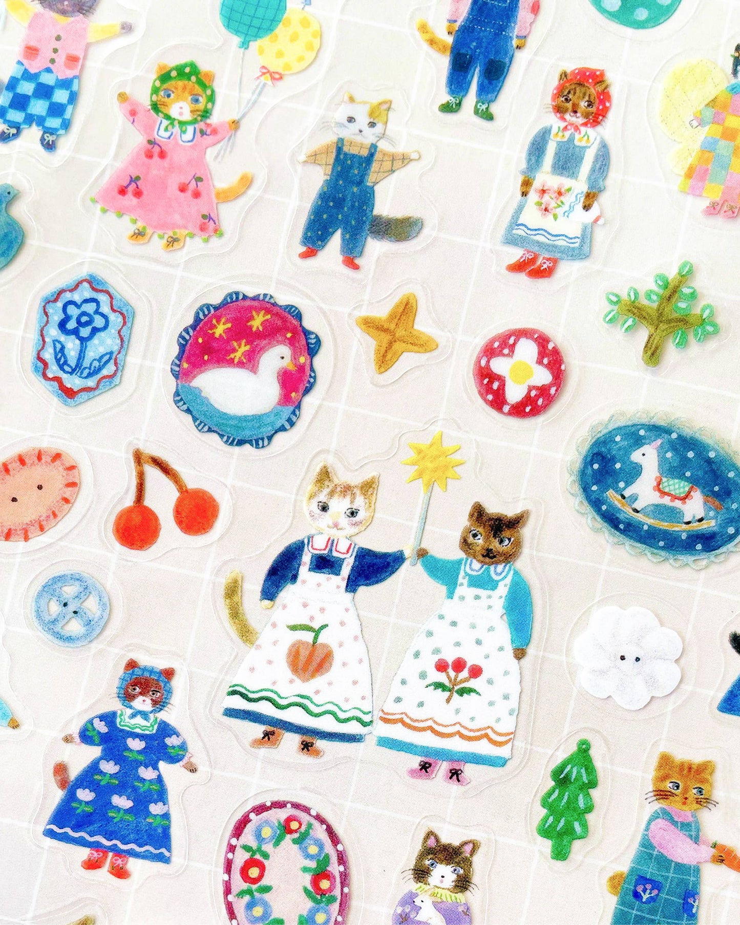 Her Winter Flowers - Clear Sticker Sheet - Cats and Buttons